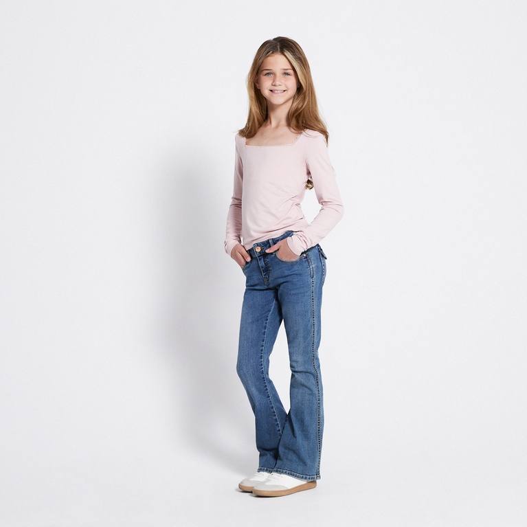 Long sleeve lace top "Agda" Pink